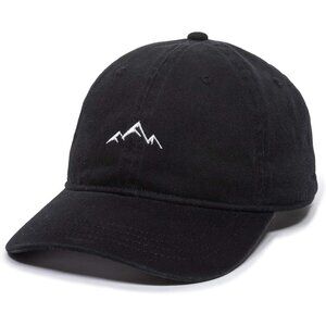 Men's Lghtweight Comfortable Cotton Baseball Adult Mountain Dad Black Hat Cap